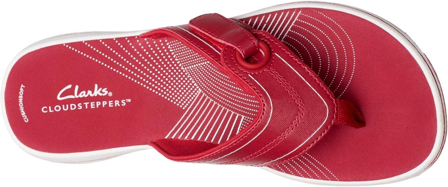 imageClarks Womens Breeze Reyna Cloudsteppers FlipFlopCherry Synthetic
