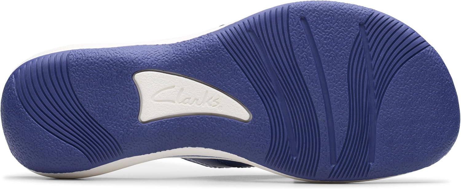 imageClarks Womens Breeze Reyna Cloudsteppers FlipFlopCobalt Synthetic