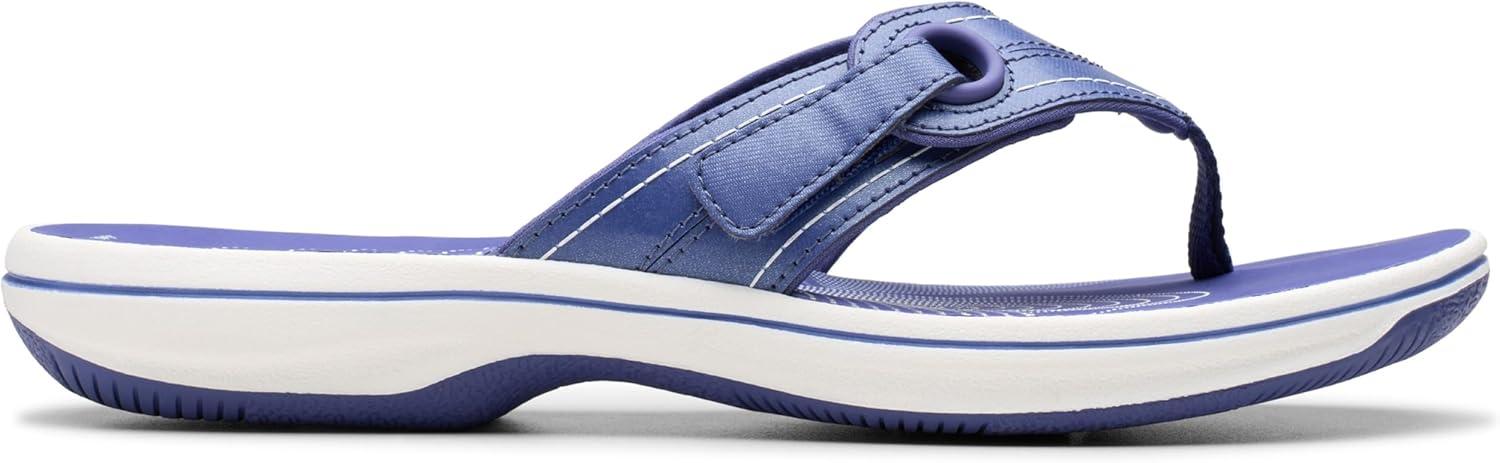 imageClarks Womens Breeze Reyna Cloudsteppers FlipFlopCobalt Synthetic