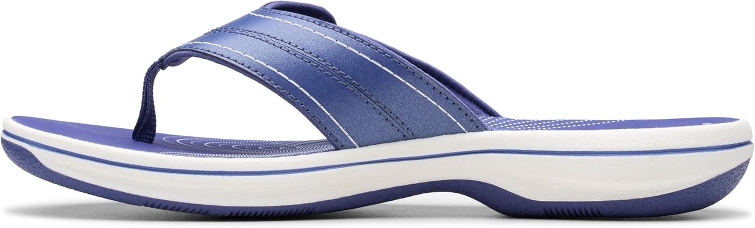 imageClarks Womens Breeze Reyna Cloudsteppers FlipFlopCobalt Synthetic