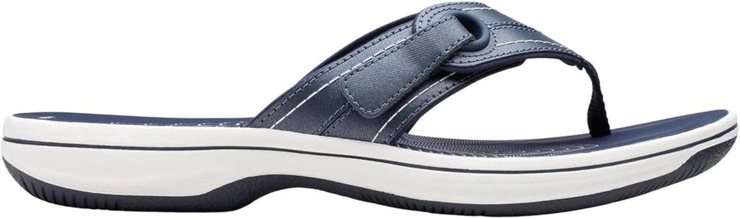 imageClarks Womens Breeze Reyna Cloudsteppers FlipFlopNavy Synthetic