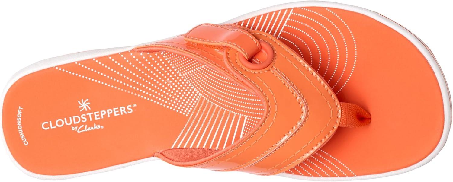 imageClarks Womens Breeze Reyna Cloudsteppers FlipFlopOrange
