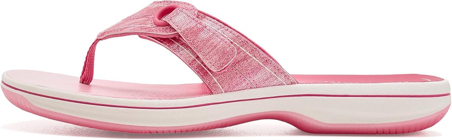 imageClarks Womens Breeze Reyna Cloudsteppers FlipFlopPink Ombre Synthetic