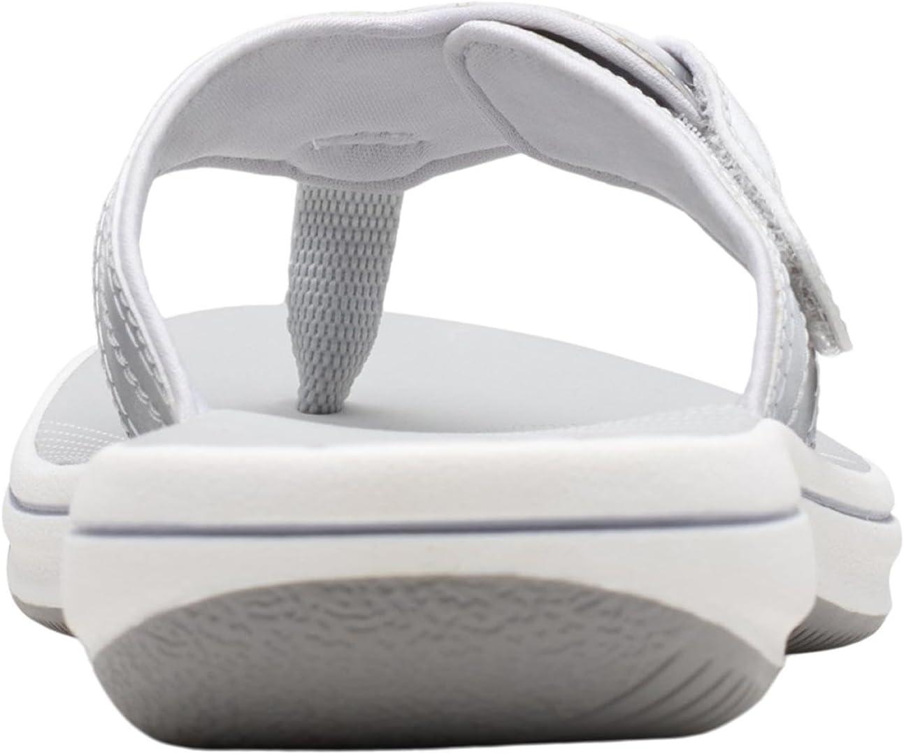 imageClarks Womens Breeze Reyna Cloudsteppers FlipFlopSilver Synthetic