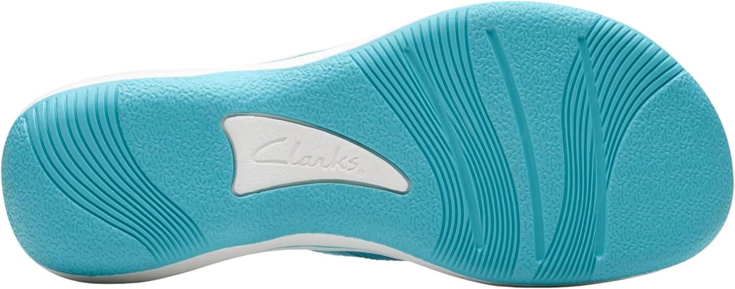 imageClarks Womens Breeze Reyna Cloudsteppers FlipFlopTurquoise Ombre Synthetic