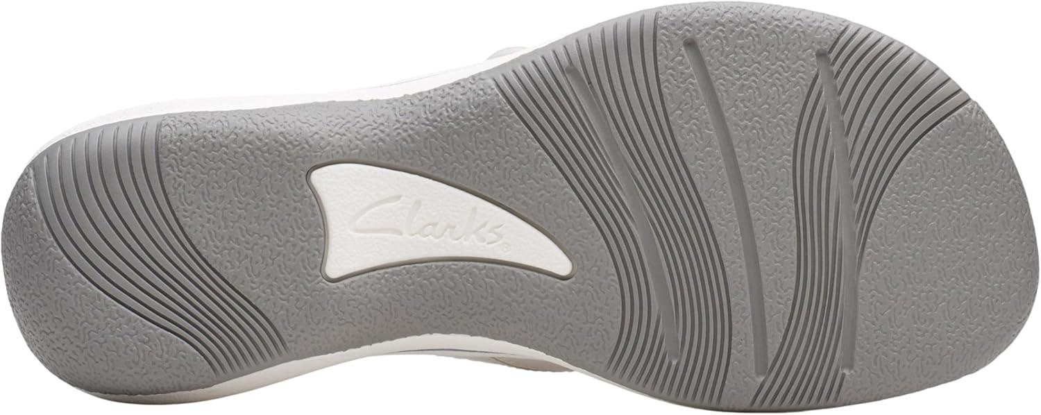 imageClarks Womens Breeze Reyna Cloudsteppers FlipFlopWhite Synthetic