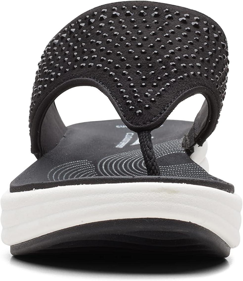 imageClarks Womens Drift Jaunt Wedge SandalBlack