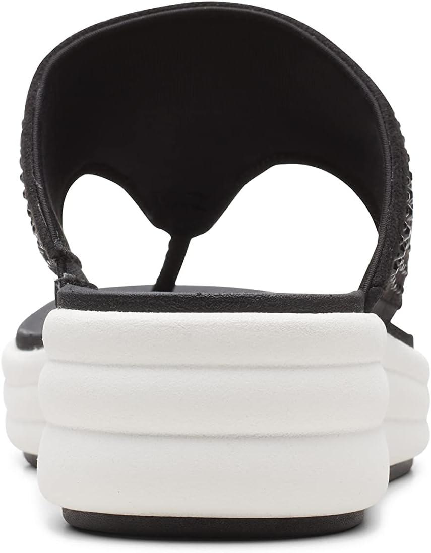 imageClarks Womens Drift Jaunt Wedge SandalBlack