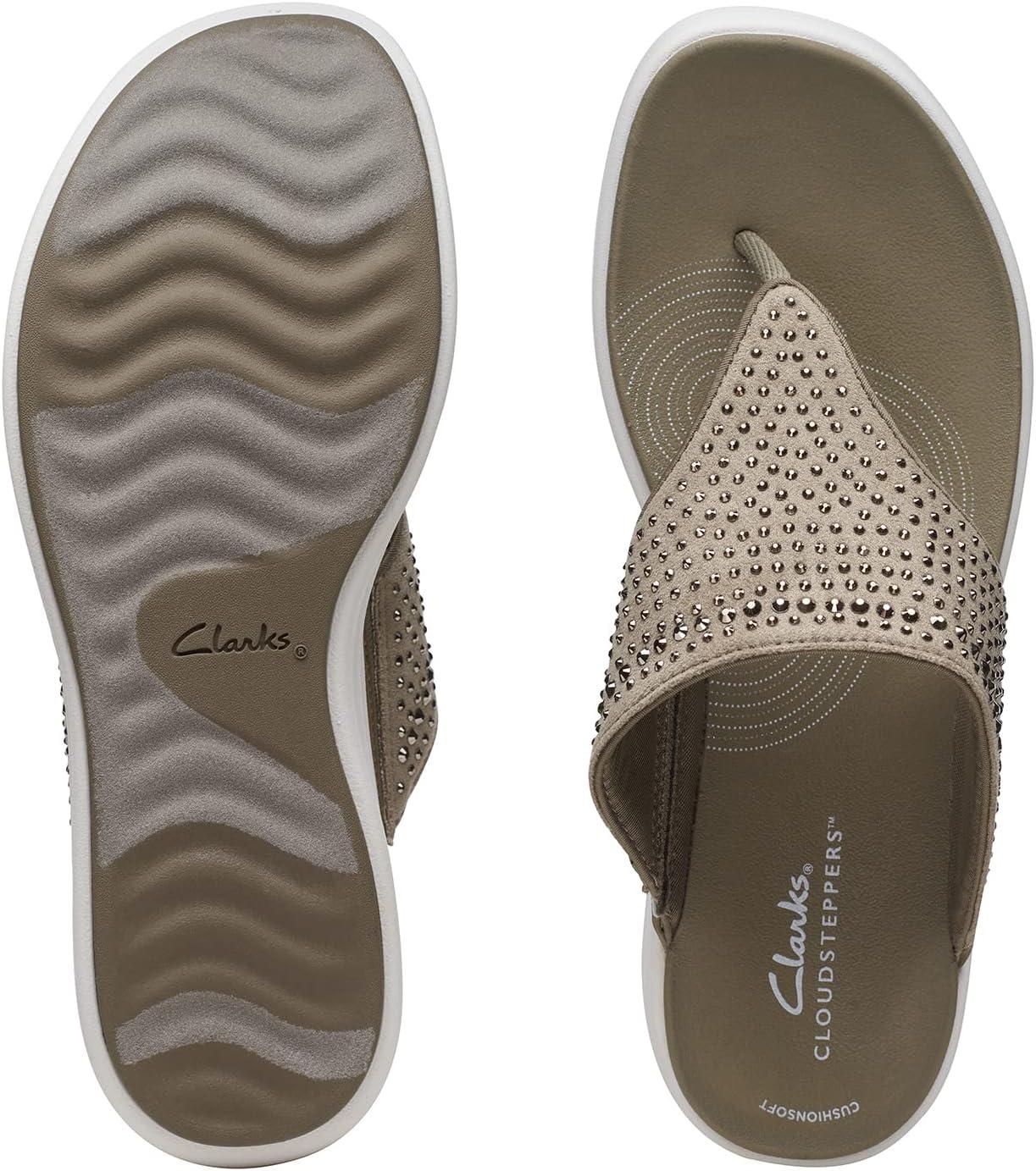imageClarks Womens Drift Jaunt Wedge SandalOlive