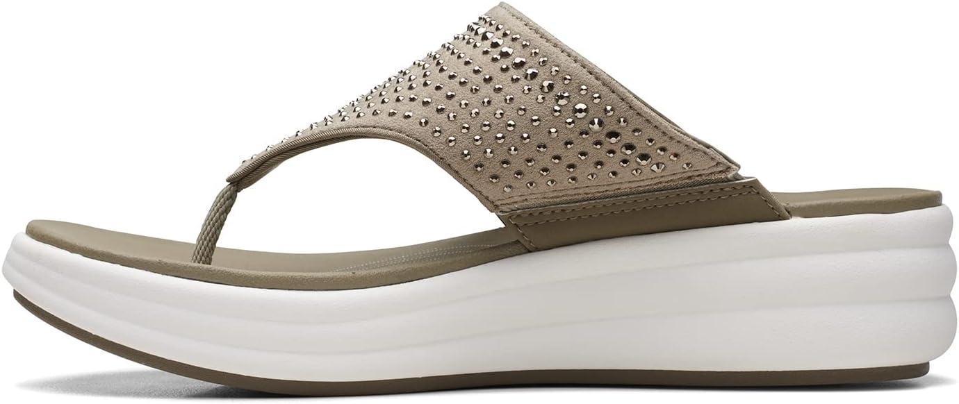 imageClarks Womens Drift Jaunt Wedge SandalOlive