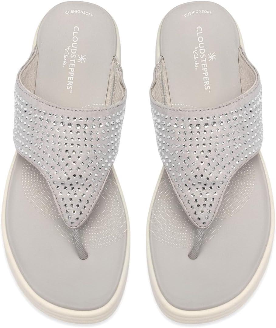 imageClarks Womens Drift Jaunt Wedge SandalSilver