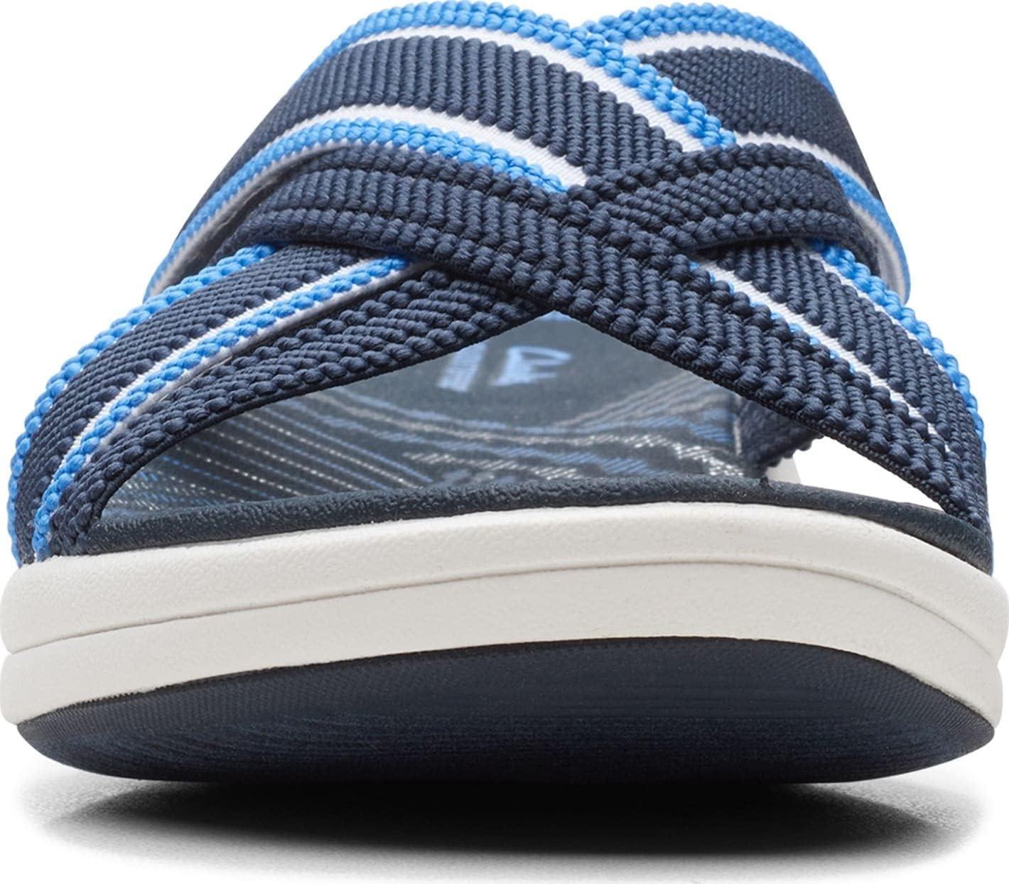imageClarks Womens Roseville Bay Flat SandalsDark Navy Textile