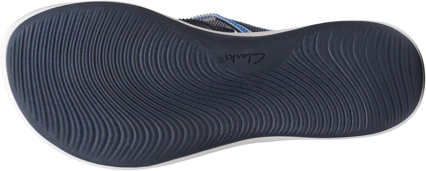 imageClarks Womens Roseville Bay Flat SandalsDark Navy Textile