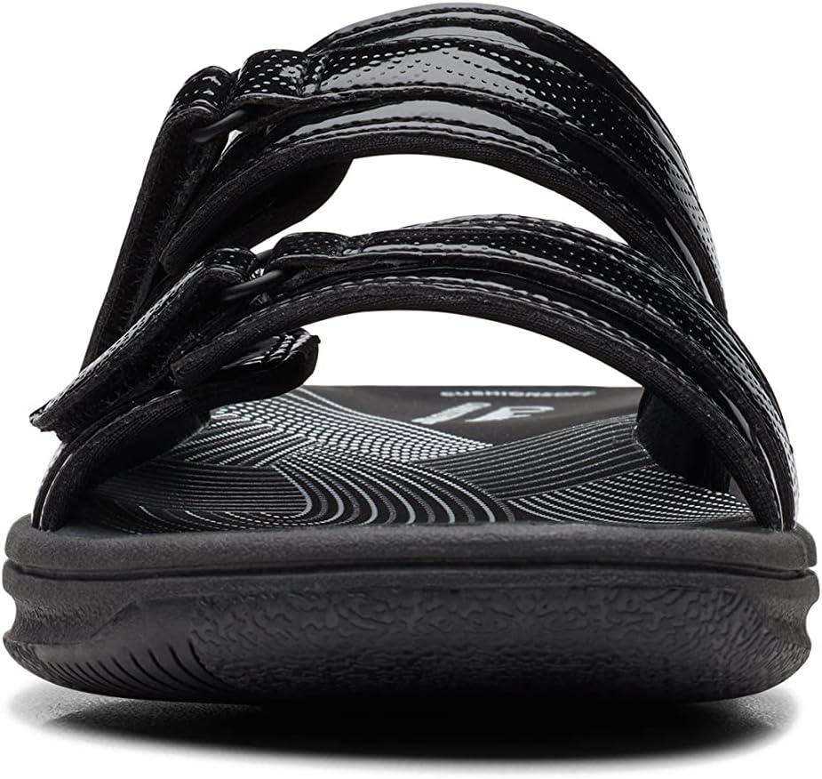 imageClarks womens Breeze PiperSlide SandalBlack Patent