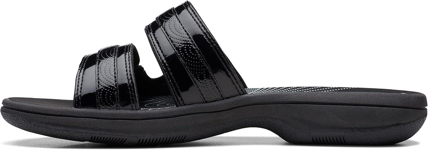 imageClarks womens Breeze PiperSlide SandalBlack Patent