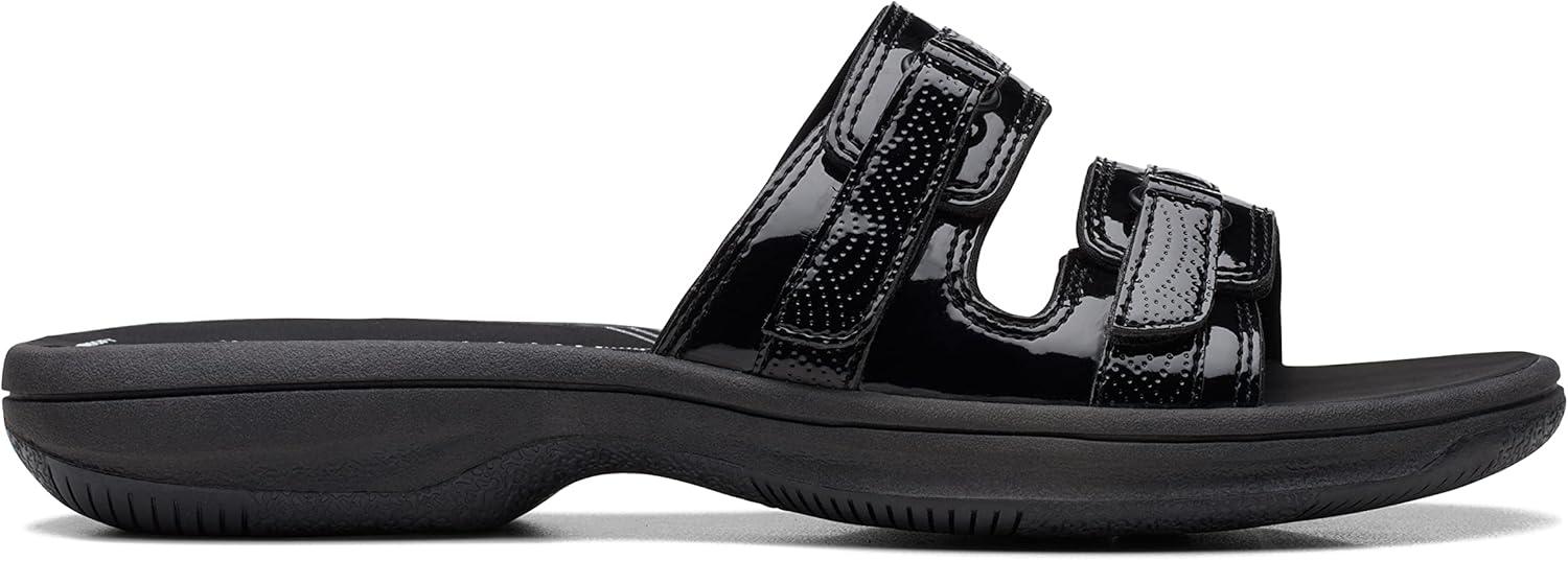 imageClarks womens Breeze PiperSlide SandalBlack Patent