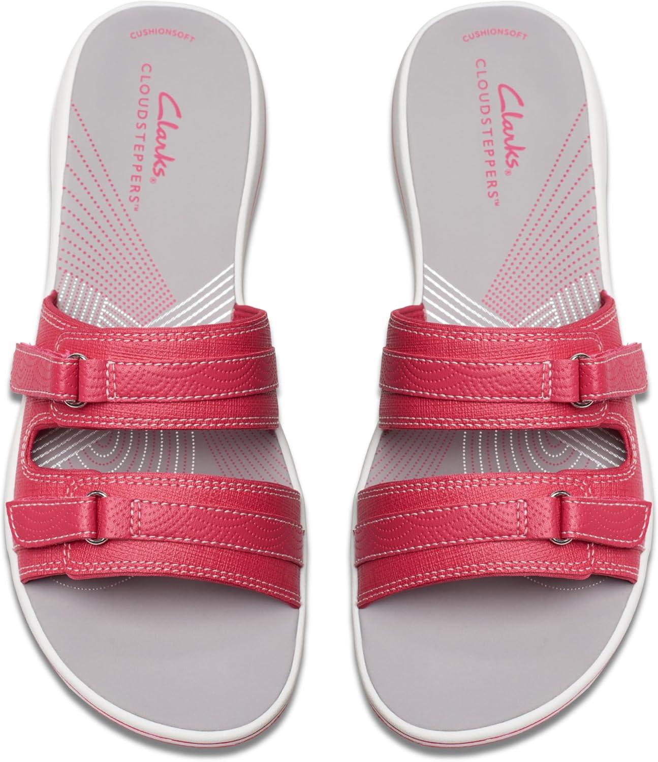 imageClarks womens Breeze PiperSlide SandalBright Pink