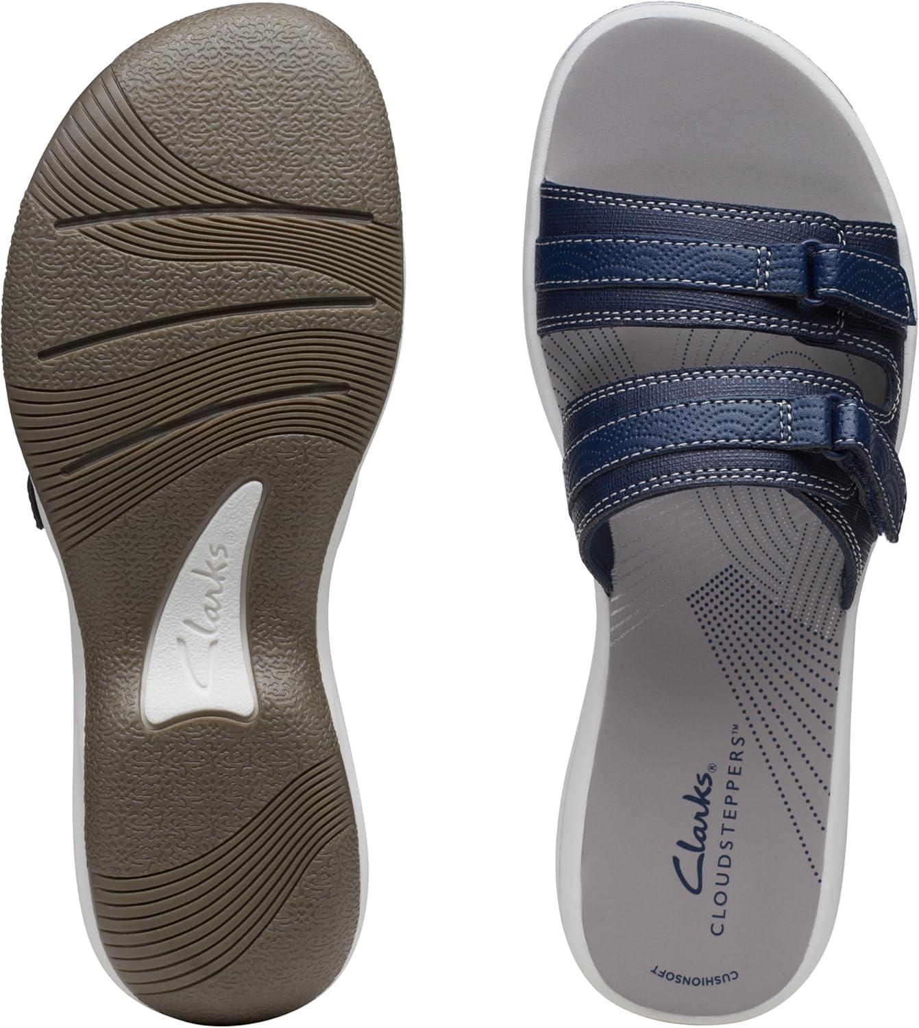 imageClarks womens Breeze PiperSlide SandalNavy