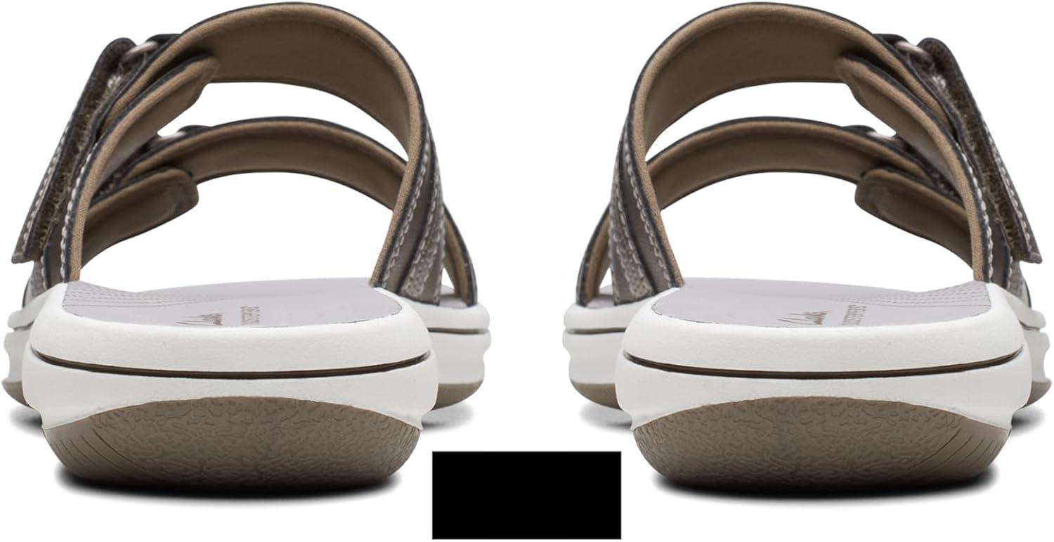 imageClarks womens Breeze PiperSlide SandalPewter