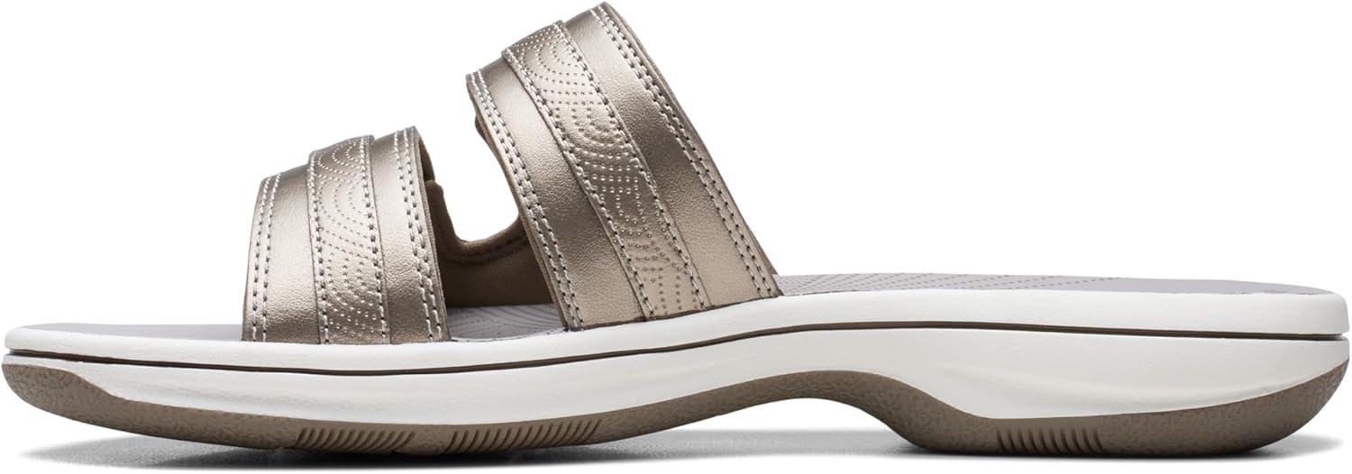 imageClarks womens Breeze PiperSlide SandalPewter