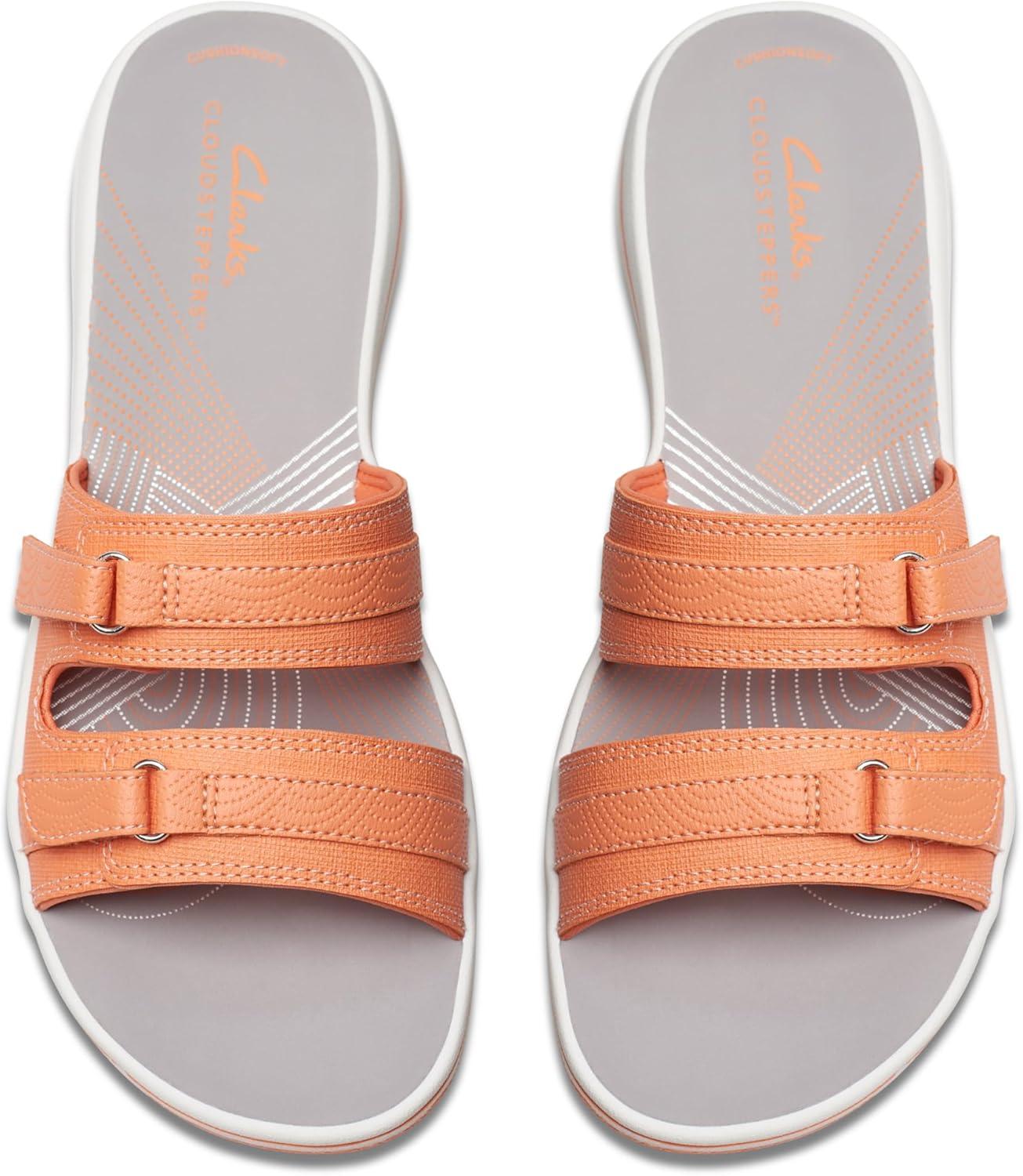 imageClarks womens Breeze PiperSlide SandalTangerinePop