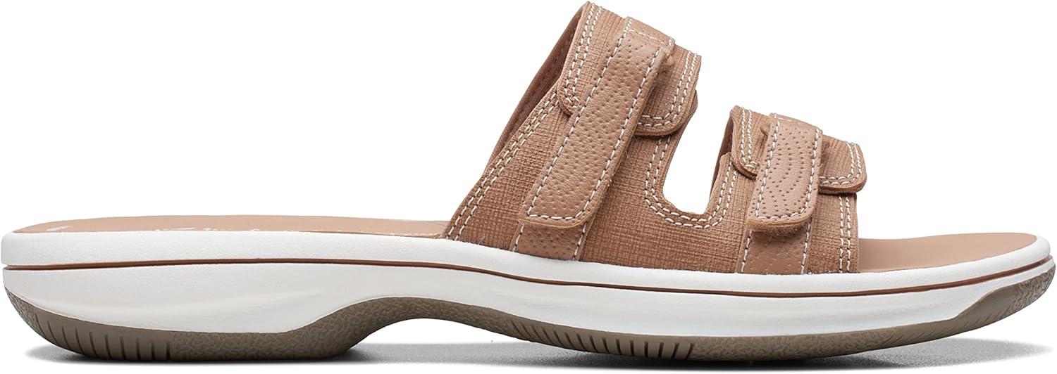 imageClarks womens Breeze PiperSlide SandalWarm Beige