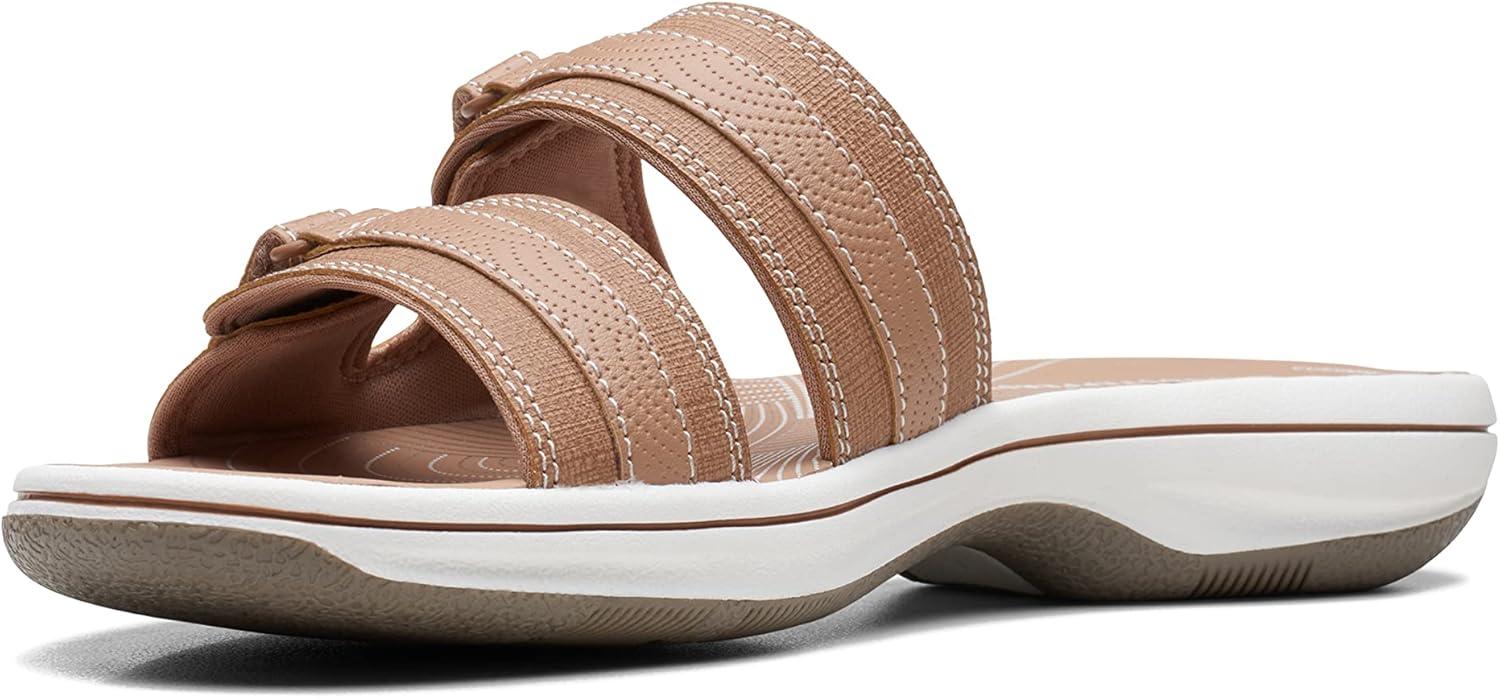imageClarks womens Breeze PiperSlide SandalWarm Beige