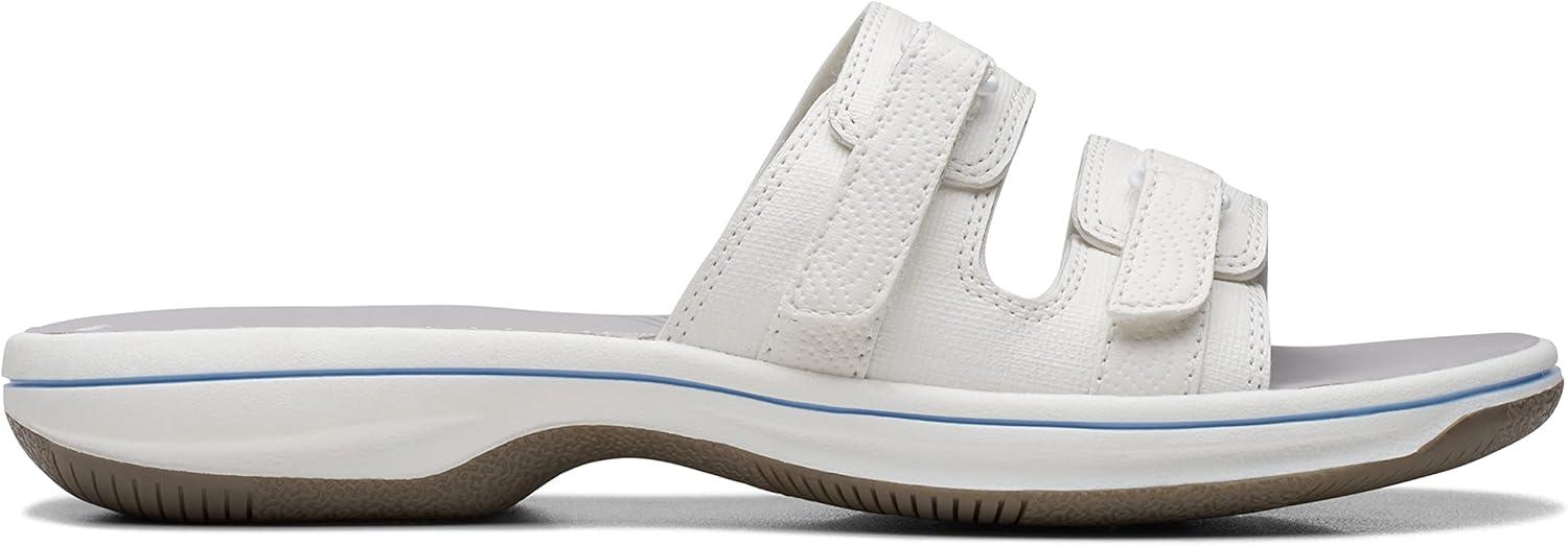 imageClarks womens Breeze PiperSlide SandalWhite