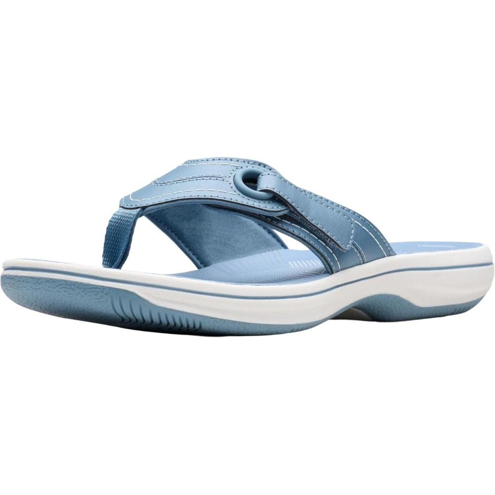 imageClarks Womens Breeze Reyna Cloudsteppers FlipFlopDenim Synthetic