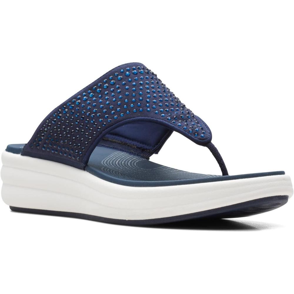 imageClarks Womens Drift Jaunt Wedge SandalBlue