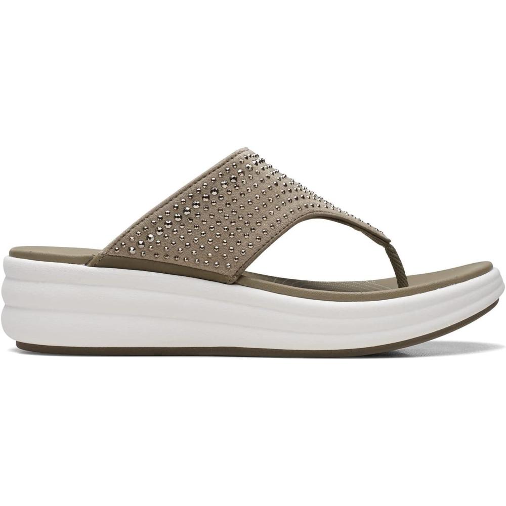 imageClarks Womens Drift Jaunt Wedge SandalOlive