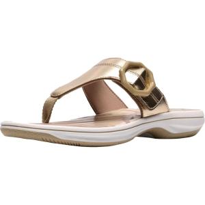 Clarks Women’s Breeze Cove Cloudsteppers Flip-Flop(Champagne)
