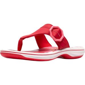 Clarks Women’s Breeze Cove Cloudsteppers Flip-Flop(Poppy Red)