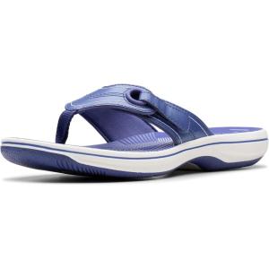 Clarks Women’s Breeze Reyna Cloudsteppers Flip-Flop(Cobalt Synthetic)