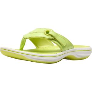 Clarks Women’s Breeze Reyna Cloudsteppers Flip-Flop(Lime)