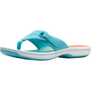 Clarks Women’s Breeze Reyna Cloudsteppers Flip-Flop(Turquoise Ombre Synthetic)