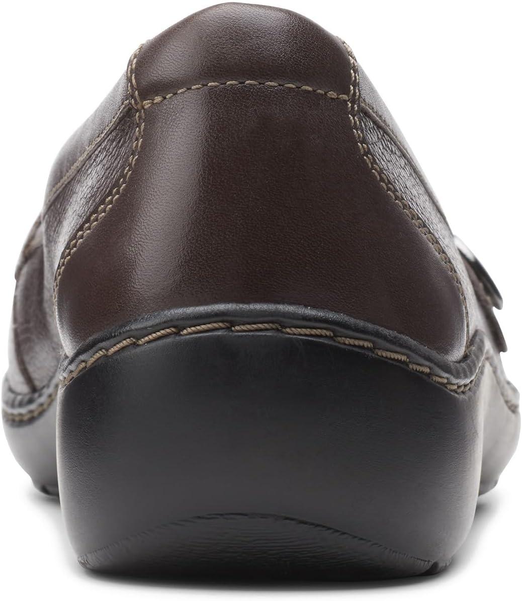imageClarks Womens Cora Daisy LoafersDark Brown Tumbled Leather