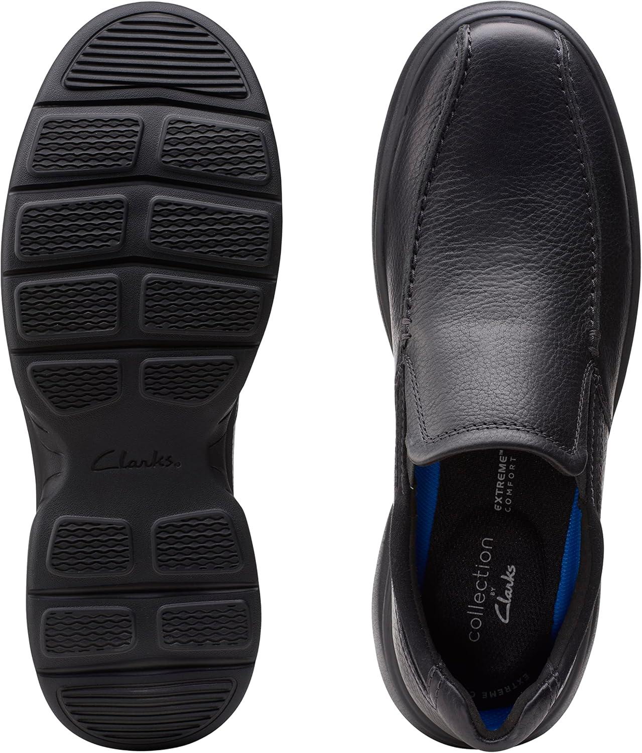 imageClarks Mens Bradley StepBlack Tumbled Leather