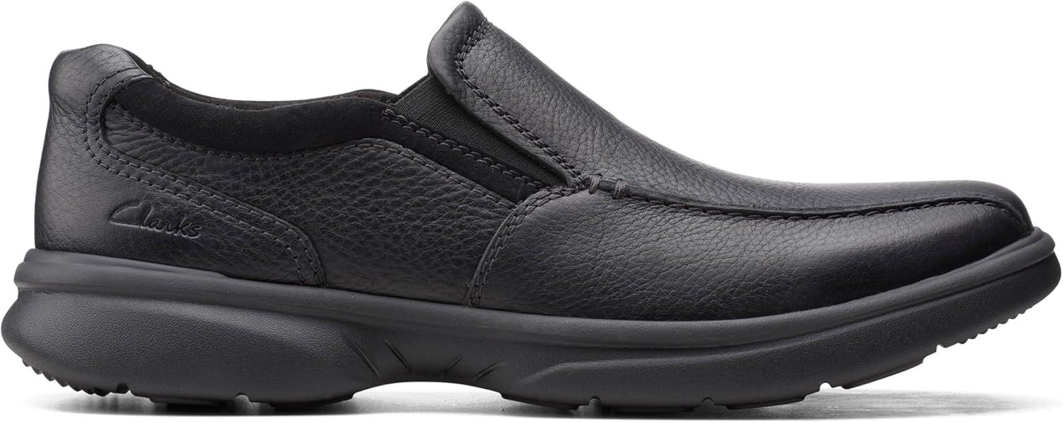 imageClarks Mens Bradley StepBlack Tumbled Leather