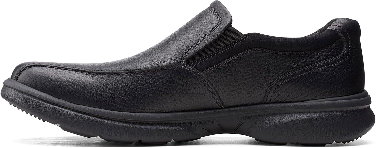 imageClarks Mens Bradley StepBlack Tumbled Leather