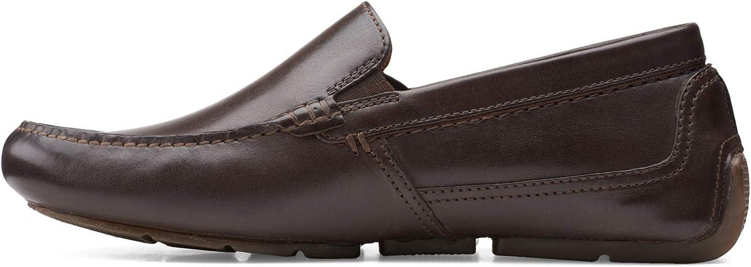 imageClarks Mens Markman PlainDriving Style LoaferDark Brown Leather