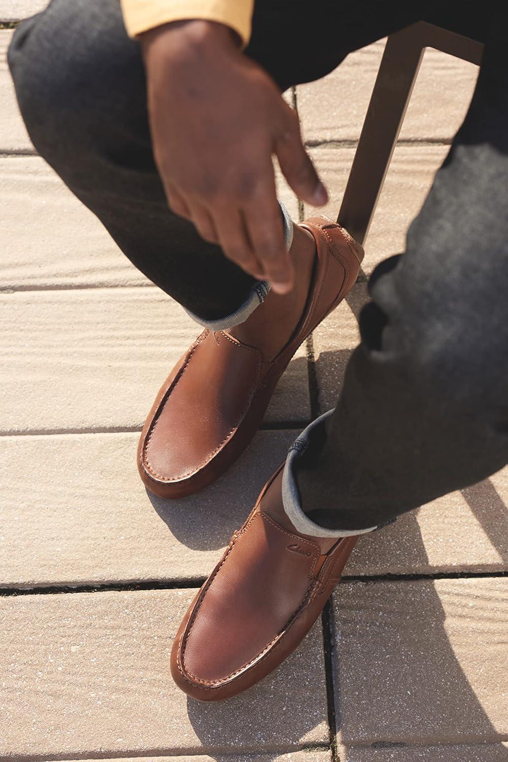 imageClarks Mens Markman PlainDriving Style LoaferDark Tan Leather