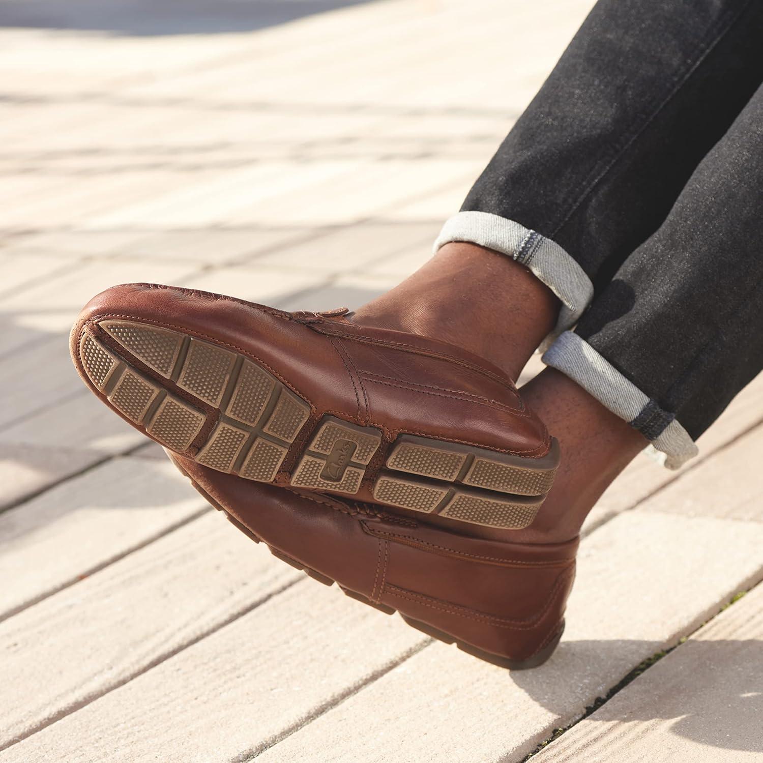 imageClarks Mens Markman PlainDriving Style LoaferDark Tan Leather