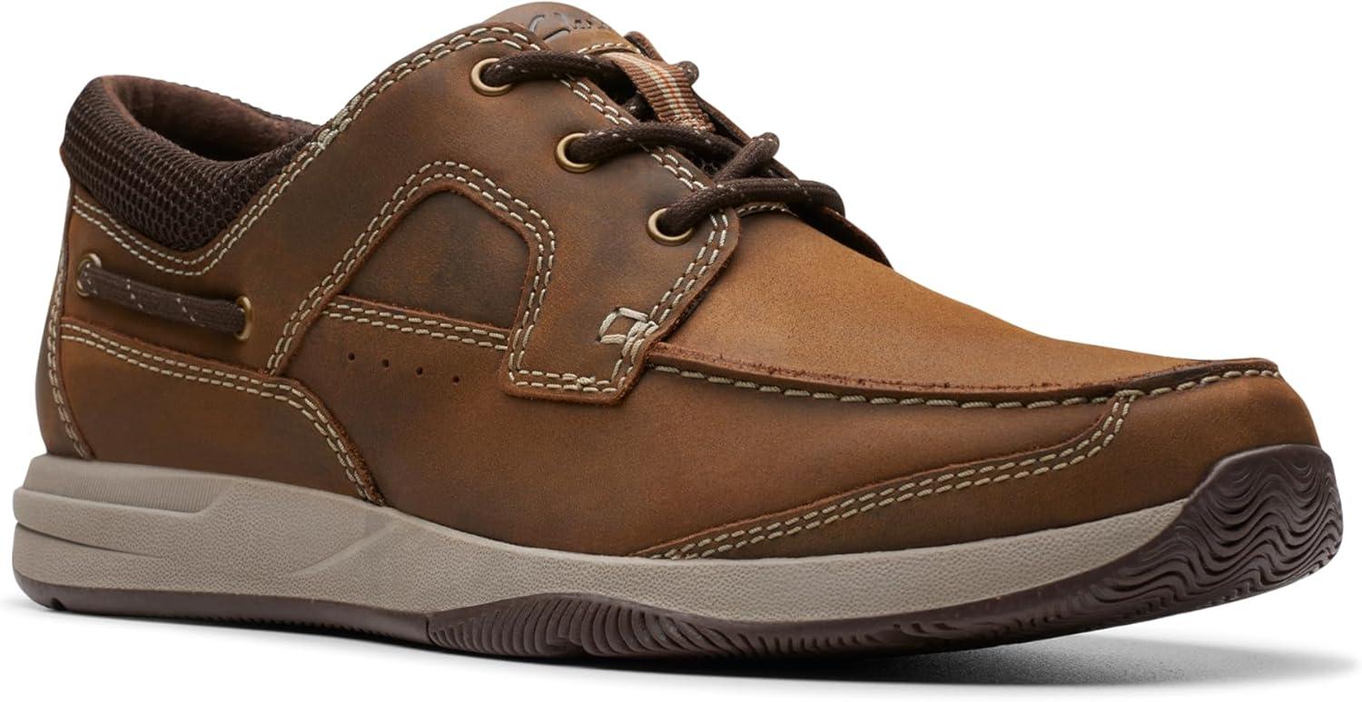 imageClarks Mens Sailview Lace LoafersBeeswax Leather