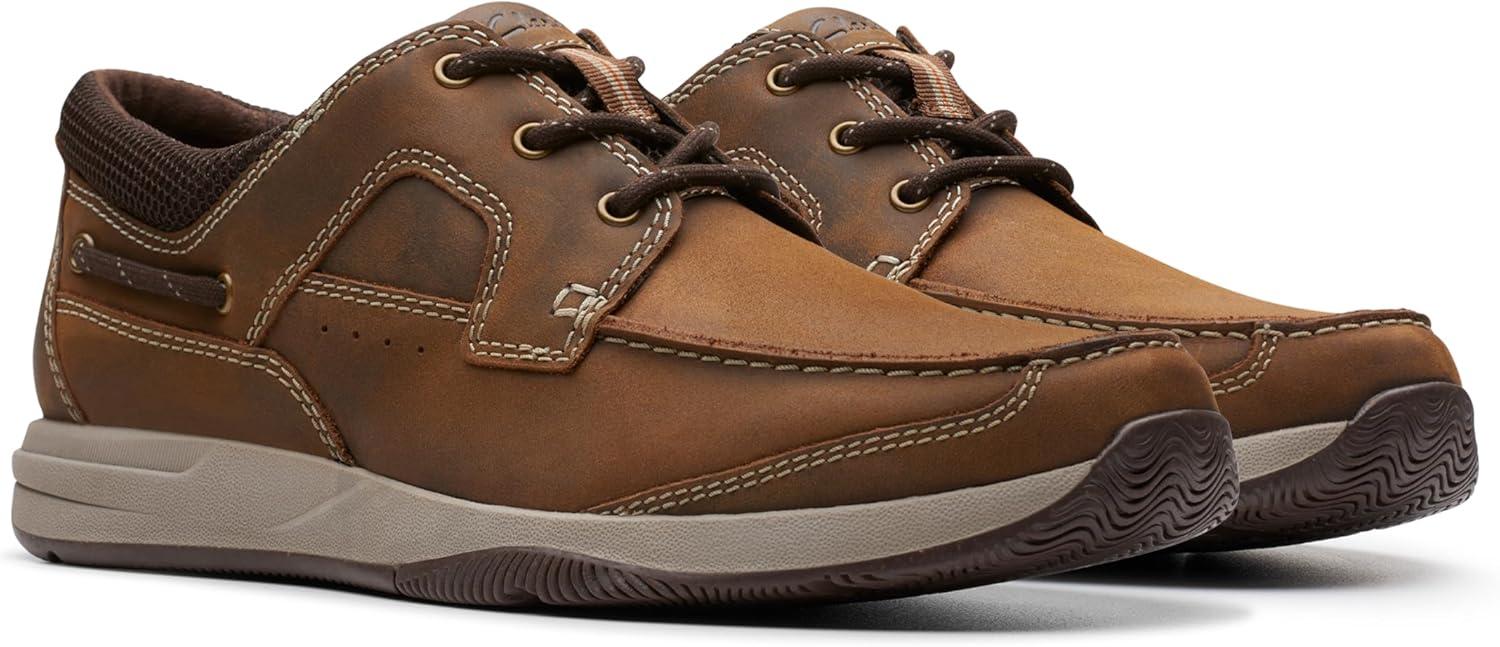 imageClarks Mens Sailview Lace LoafersBeeswax Leather