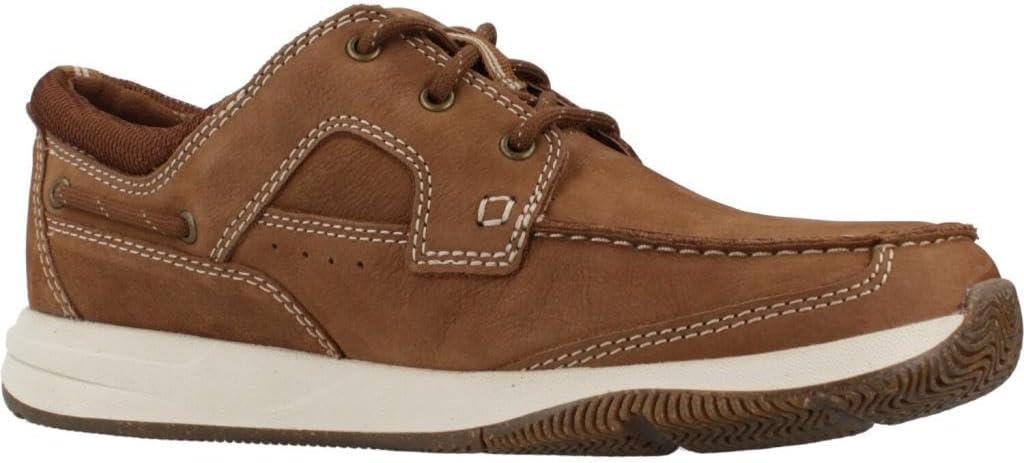 imageClarks Mens Sailview Lace LoafersLight Brown Nubuck