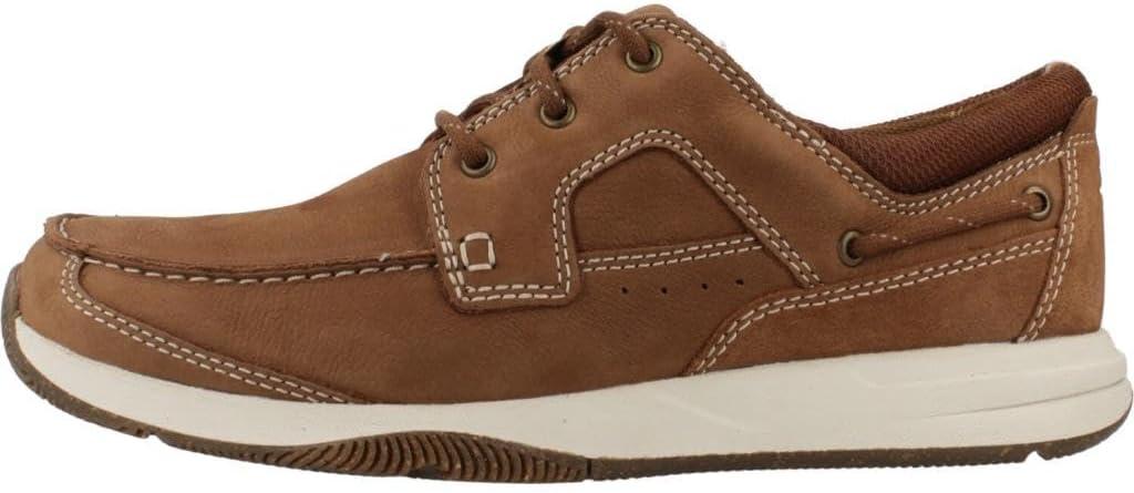 imageClarks Mens Sailview Lace LoafersLight Brown Nubuck