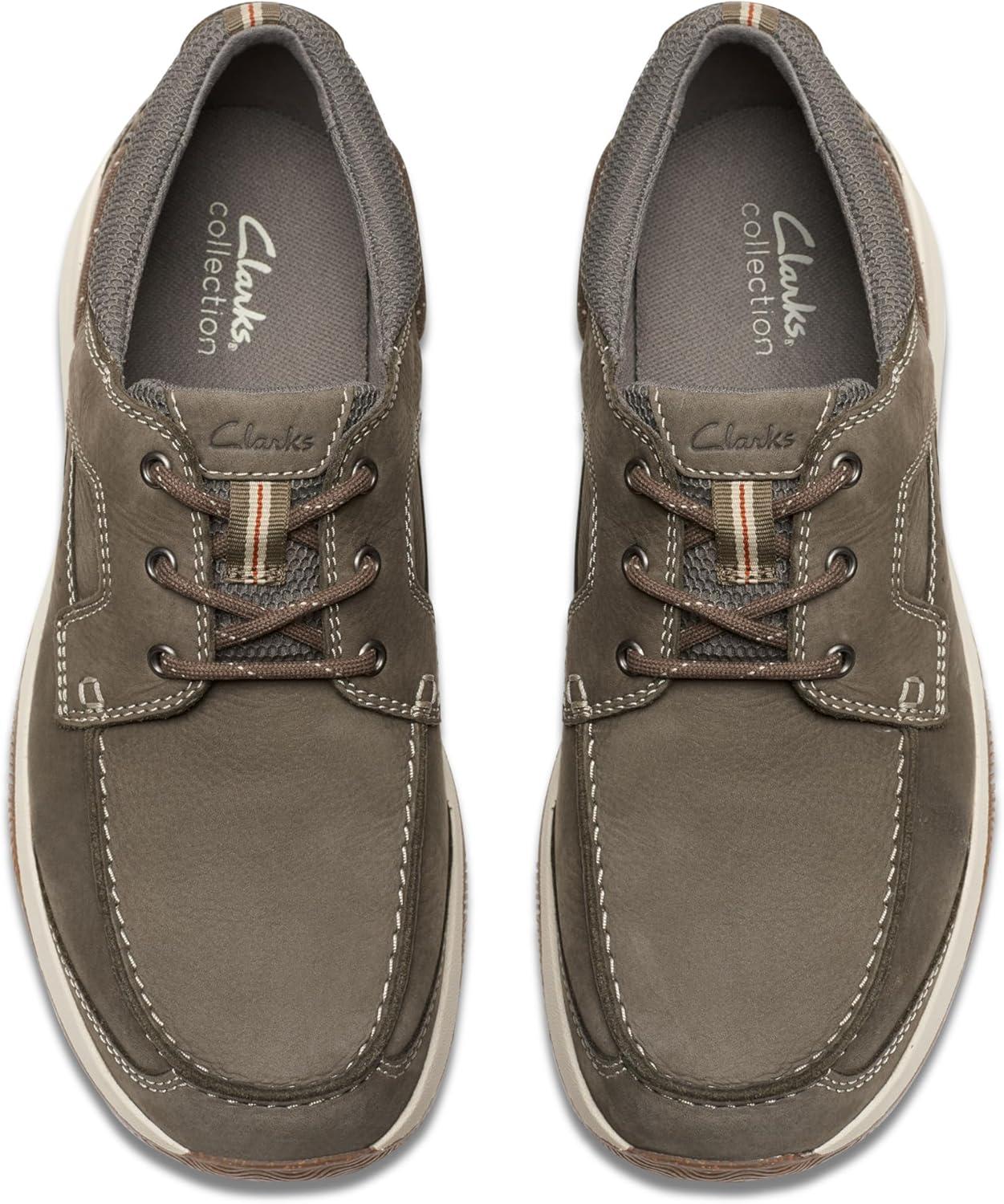 imageClarks Mens Sailview Lace LoafersTaupe Nubuck