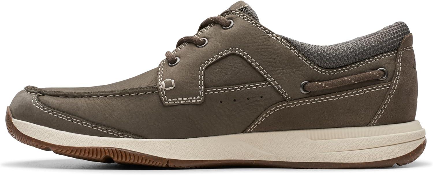 imageClarks Mens Sailview Lace LoafersTaupe Nubuck