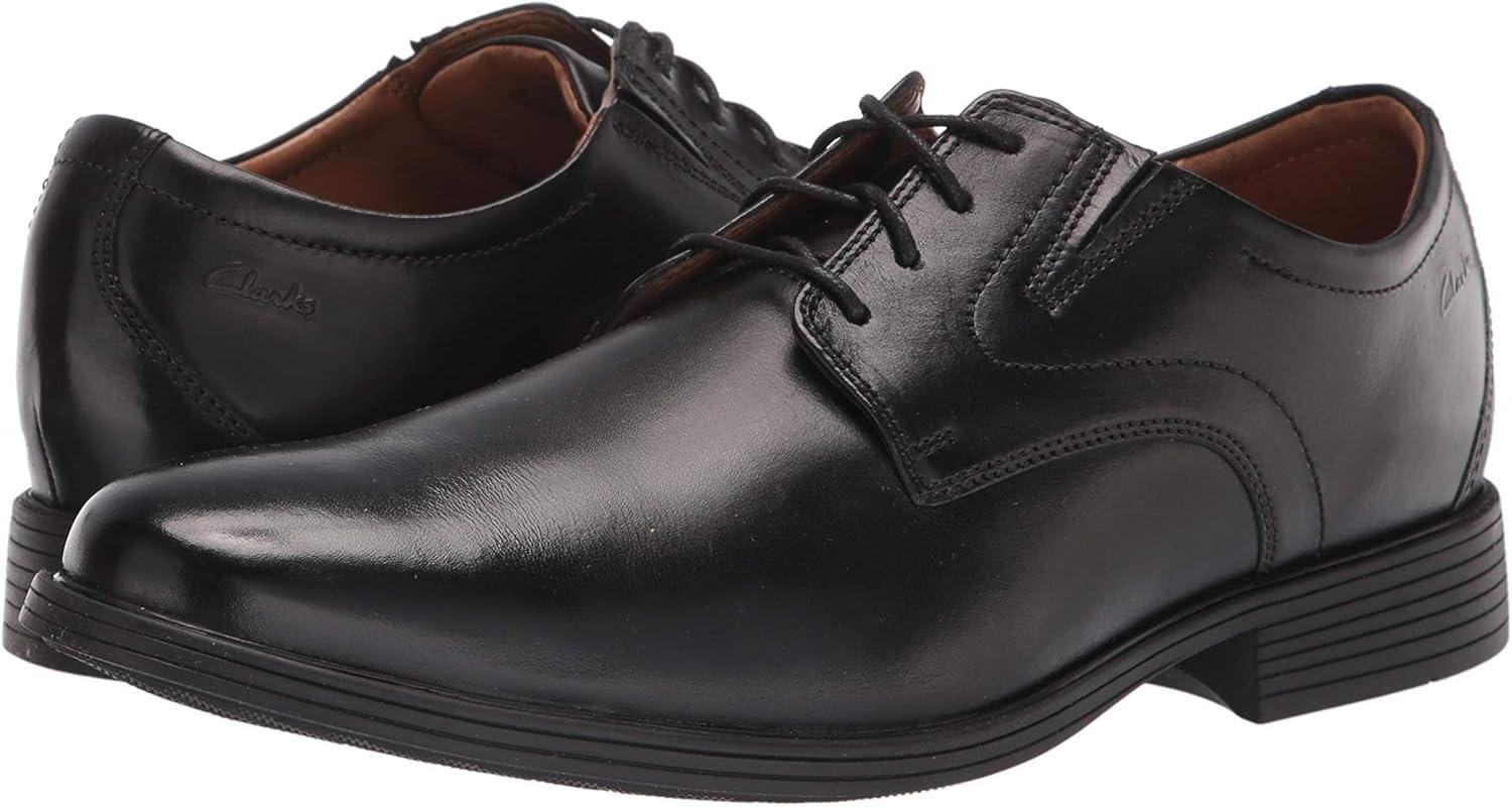 imageClarks Mens Whiddon Plain Toe OxfordBlack Leather
